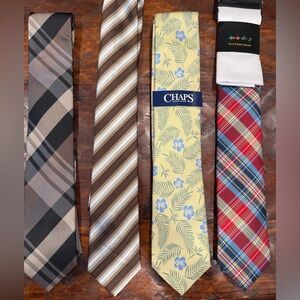 Lot of four skinny ties - 2 new and 2 used